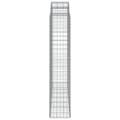 Miniatyrbillede 5 af 6: vidaXL buede gabionkurve 7 stk. 200x50x200/220 cm galvaniseret jern