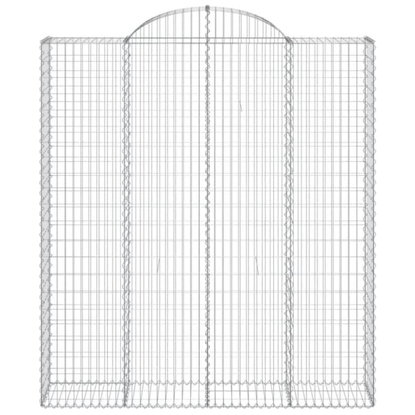 vidaXL buede gabionkurve 4 stk. 200x50x220/240 cm galvaniseret jern