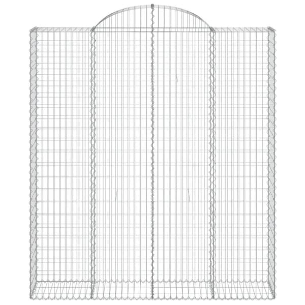 vidaXL buede gabionkurve 8 stk. 200x50x220/240 cm galvaniseret jern