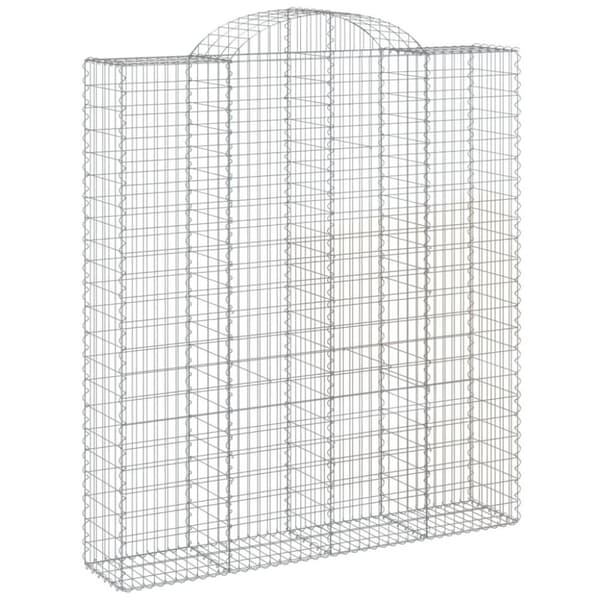 vidaXL buede gabionkurve 5 stk. 200x50x220/240 cm galvaniseret jern
