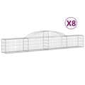 Pikkukuva 1 / 6: vidaXL Kaarevat kivikorit 8 kpl 300x30x40/60 cm galvanoitu rauta