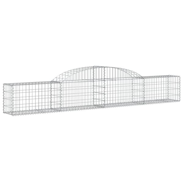 vidaXL buede gabionkurve 20 stk. 300x30x40/60 cm galvaniseret jern