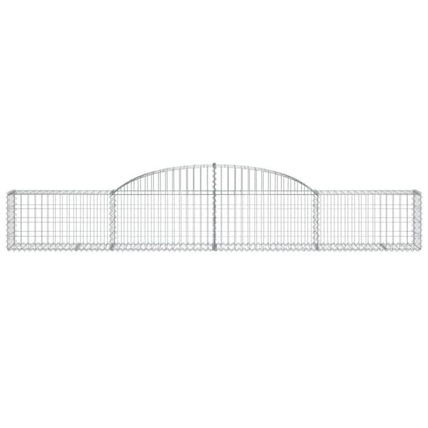vidaXL buede gabionkurve 20 stk. 300x30x40/60 cm galvaniseret jern