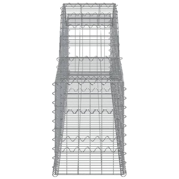 vidaXL buede gabionkurve 20 stk. 300x30x40/60 cm galvaniseret jern