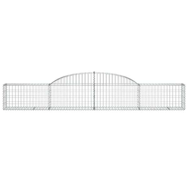 vidaXL buede gabionkurve 12 stk. 300x30x40/60 cm galvaniseret jern
