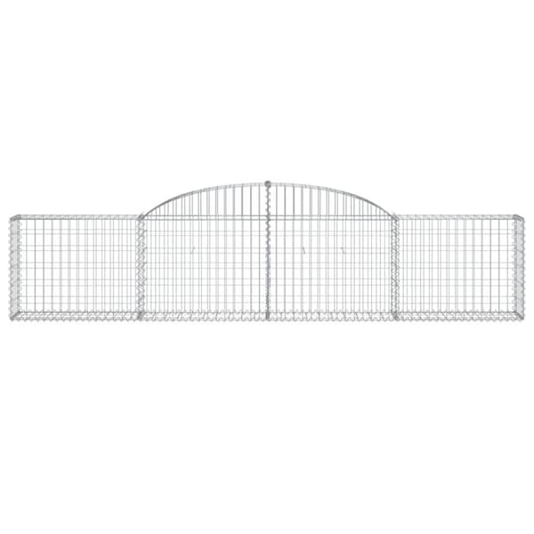 vidaXL Kaarevat kivikorit 15 kpl 300x30x60/80 cm galvanoitu rauta