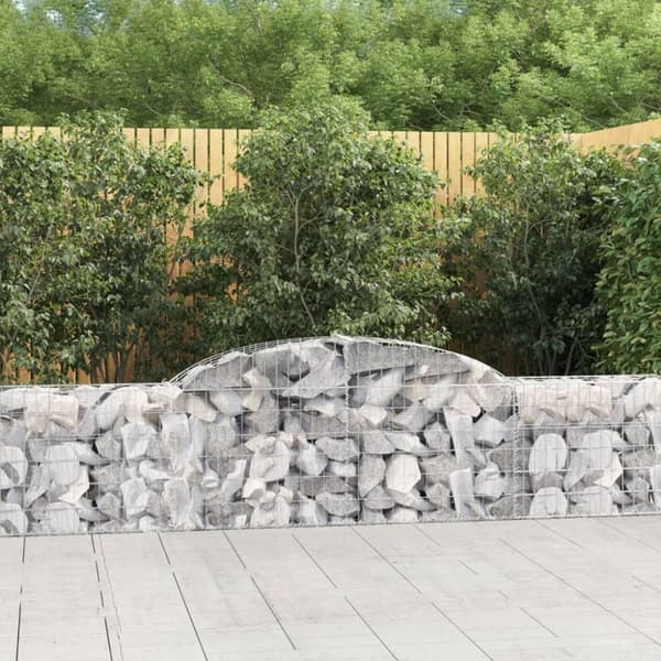 vidaXL Kaarevat kivikorit 10 kpl 300x30x60/80 cm galvanoitu rauta