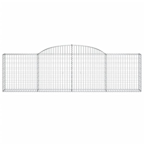 vidaXL Kaarevat kivikorit 4 kpl 300x30x80/100 cm galvanoitu rauta