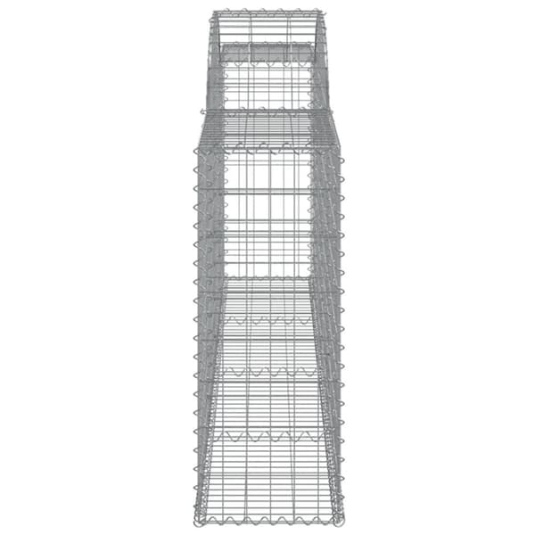 vidaXL Kaarevat kivikorit 5 kpl 300x30x80/100 cm galvanoitu rauta
