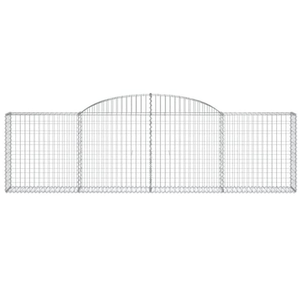 vidaXL buede gabionkurve 2 stk. 300x30x80/100 cm galvaniseret jern