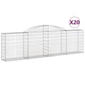 Miniatyrbillede 1 af 6: vidaXL buede gabionkurve 20 stk. 300x30x80/100 cm galvaniseret jern