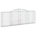 Miniatyrbilde 3 av 6: vidaXL Gabionkurver buede 15 stk 300x30x100/120 cm galvanisert jern