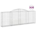 Miniatyrbillede 1 af 6: vidaXL buede gabionkurve 20 stk. 300x30x100/120 cm galvaniseret jern