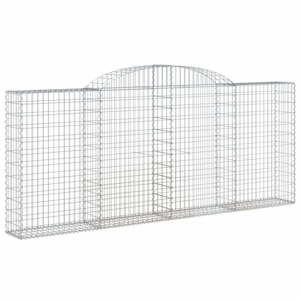 vidaXL Kaarevat kivikorit 5 kpl 300x30x120/140 cm galvanoitu rauta