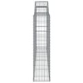 Miniatyrbilde 5 av 6: vidaXL Gabionkurver buede 12 stk 300x30x120/140 cm galvanisert jern