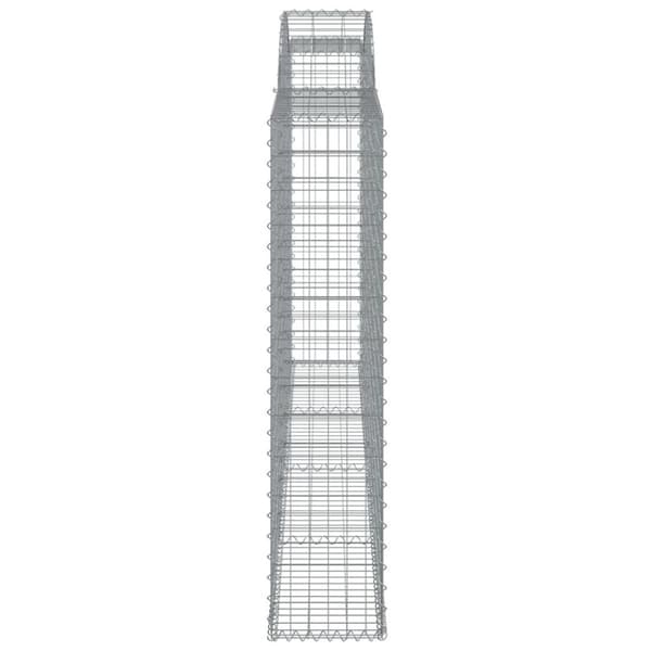 vidaXL Gabionkurver buede 8 stk 300x30x140/160 cm galvanisert jern