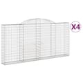 Miniatyrbilde 1 av 6: vidaXL Gabionkurver buede 4 stk 300x30x140/160 cm galvanisert jern