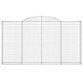 Miniatyrbilde 4 av 6: vidaXL Gabionkurver buede 7 stk 300x30x160/180 cm galvanisert jern