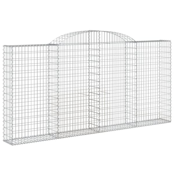 vidaXL Gabionkurver buede 13 stk 300x30x140/160 cm galvanisert jern