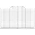 Miniatyrbilde 4 av 6: vidaXL Gabionkurver buede 3 stk 300x30x180/200 cm galvanisert jern