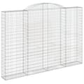 Miniatyrbilde 3 av 6: vidaXL Gabionkurver buede 2 stk 300x30x200/220 cm galvanisert jern
