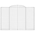 Miniatyrbilde 4 av 6: vidaXL Gabionkurver buede 2 stk 300x30x200/220 cm galvanisert jern
