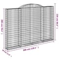 Miniatyrbilde 6 av 6: vidaXL Gabionkurver buede 2 stk 300x30x200/220 cm galvanisert jern