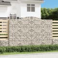 Miniatyrbilde 2 av 6: vidaXL Gabionkurver buede 2 stk 300x30x200/220 cm galvanisert jern