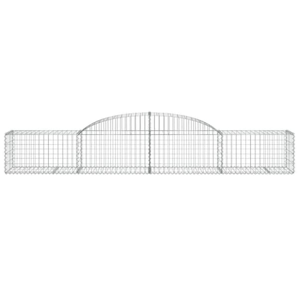 vidaXL Gabionkurver buede 25 stk 300x50x40/60 cm galvanisert jern