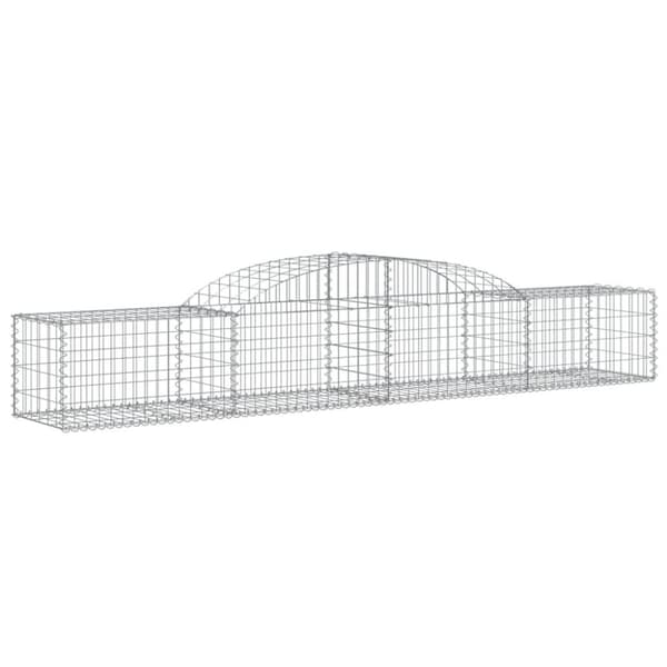 vidaXL Gabionkurver buede 20 stk 300x50x40/60 cm galvanisert jern