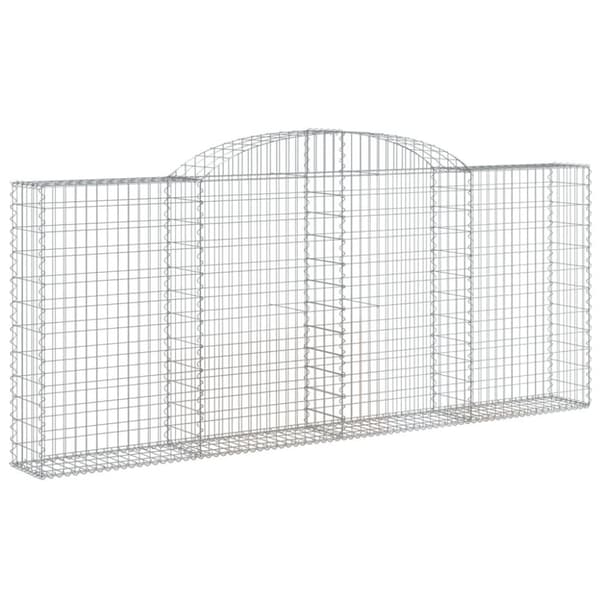 vidaXL Kaarevat kivikorit 9 kpl 300x30x120/140 cm galvanoitu rauta
