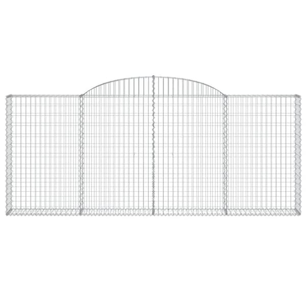 vidaXL Kaarevat kivikorit 9 kpl 300x30x120/140 cm galvanoitu rauta