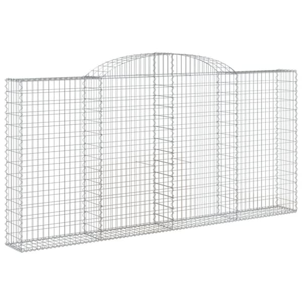 vidaXL Kaarevat kivikorit 7 kpl 300x30x140/160 cm galvanoitu rauta