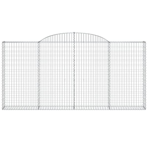 vidaXL Kaarevat kivikorit 7 kpl 300x30x140/160 cm galvanoitu rauta