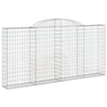 Miniatyrbillede 3 af 6: vidaXL buede gabionkurve 2 stk. 300x30x140/160 cm galvaniseret jern