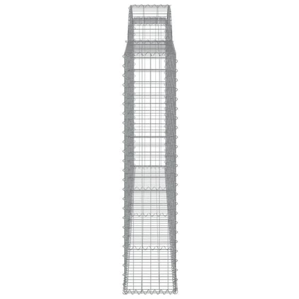 vidaXL Kaarevat kivikorit 4 kpl 300x30x140/160 cm galvanoitu rauta