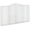 Miniatyrbillede 3 af 6: vidaXL buede gabionkurve 6 stk. 300x30x160/180 cm galvaniseret jern