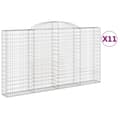 Pikkukuva 1 / 6: vidaXL Kaarevat kivikorit 11 kpl 300x30x160/180 cm galvanoitu rauta