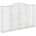 Miniatyrbillede 3 af 6: vidaXL buede gabionkurve 7 stk. 300x30x180/200 cm galvaniseret jern