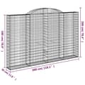 Miniatyrbillede 6 af 6: vidaXL buede gabionkurve 9 stk. 300x30x180/200 cm galvaniseret jern