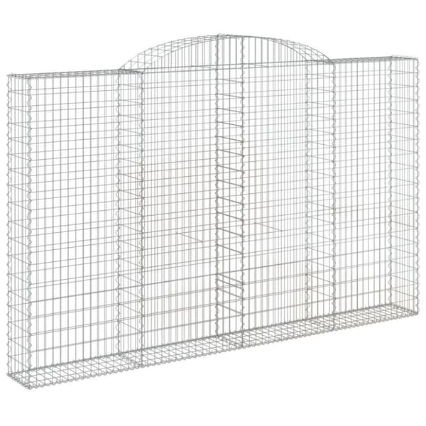 vidaXL Kaarevat kivikorit 8 kpl 300x30x180/200 cm galvanoitu rauta