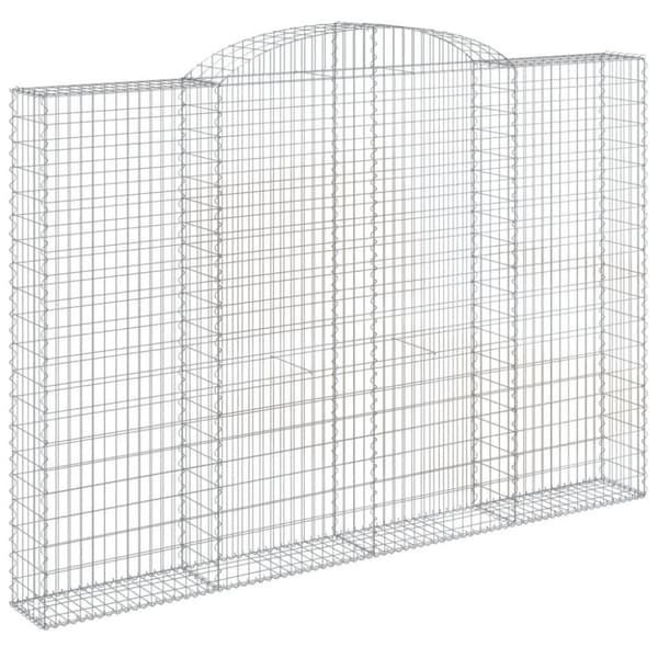 vidaXL Kaarevat kivikorit 3 kpl 300x30x200/220 cm galvanoitu rauta