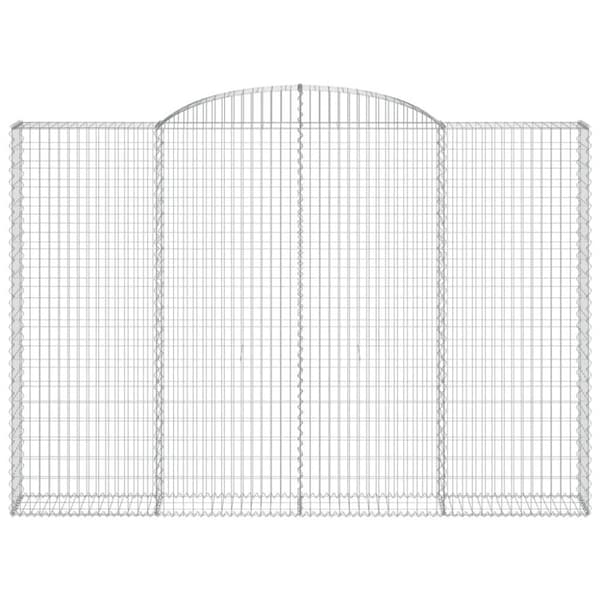 vidaXL buede gabionkurve 4 stk. 300x30x200/220 cm galvaniseret jern