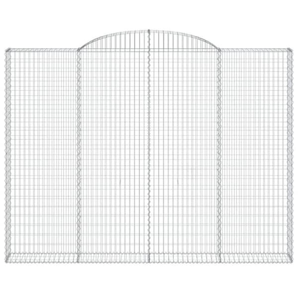 vidaXL Kaarevat kivikorit 2 kpl 300x30x220/240 cm galvanoitu rauta
