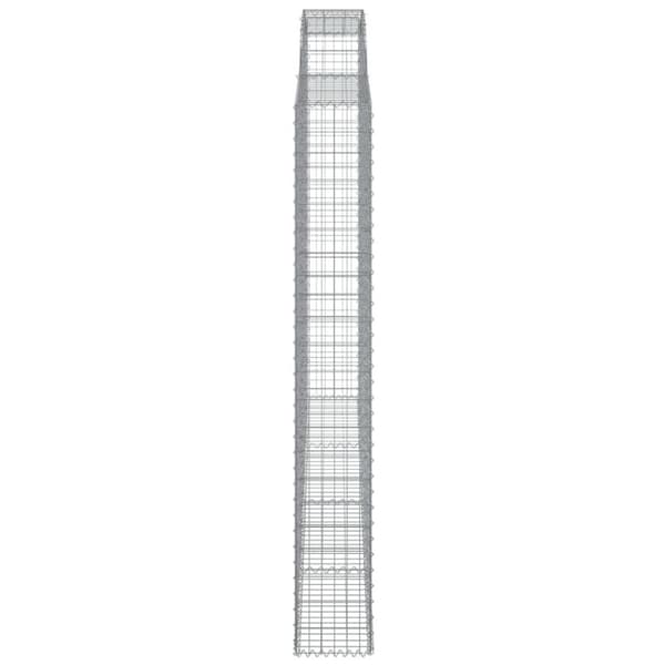 vidaXL Kaarevat kivikorit 2 kpl 300x30x220/240 cm galvanoitu rauta