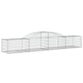 Miniatyrbillede 3 af 6: vidaXL buede gabionkurve 11 stk. 300x50x40/60 cm galvaniseret jern