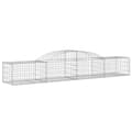 Miniatyrbillede 3 af 6: vidaXL buede gabionkurve 7 stk. 300x50x40/60 cm galvaniseret jern