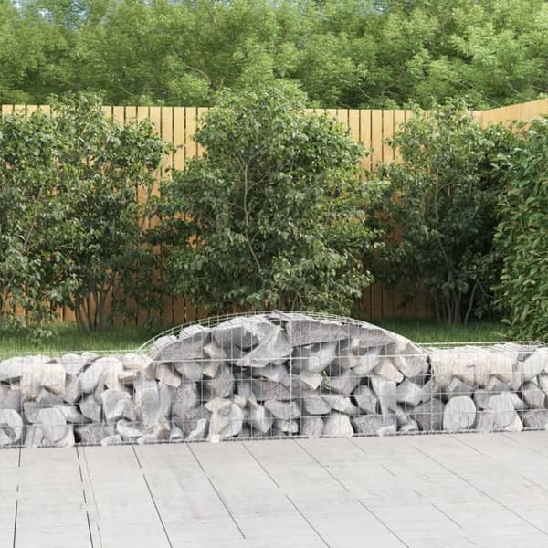 vidaXL Kaarevat kivikorit 10 kpl 300x50x40/60 cm galvanoitu rauta