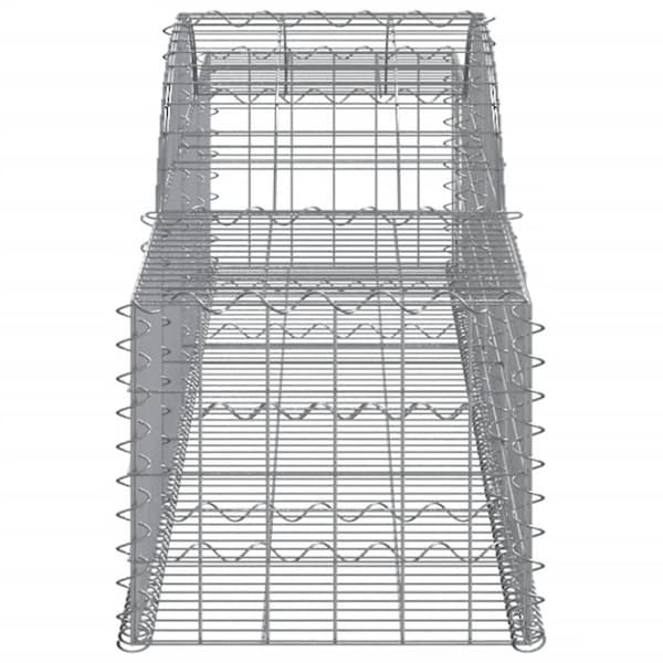 vidaXL buede gabionkurve 4 stk. 300x50x40/60 cm galvaniseret jern