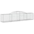 Miniatyrbillede 3 af 6: vidaXL buede gabionkurve 2 stk. 300x50x60/80 cm galvaniseret jern